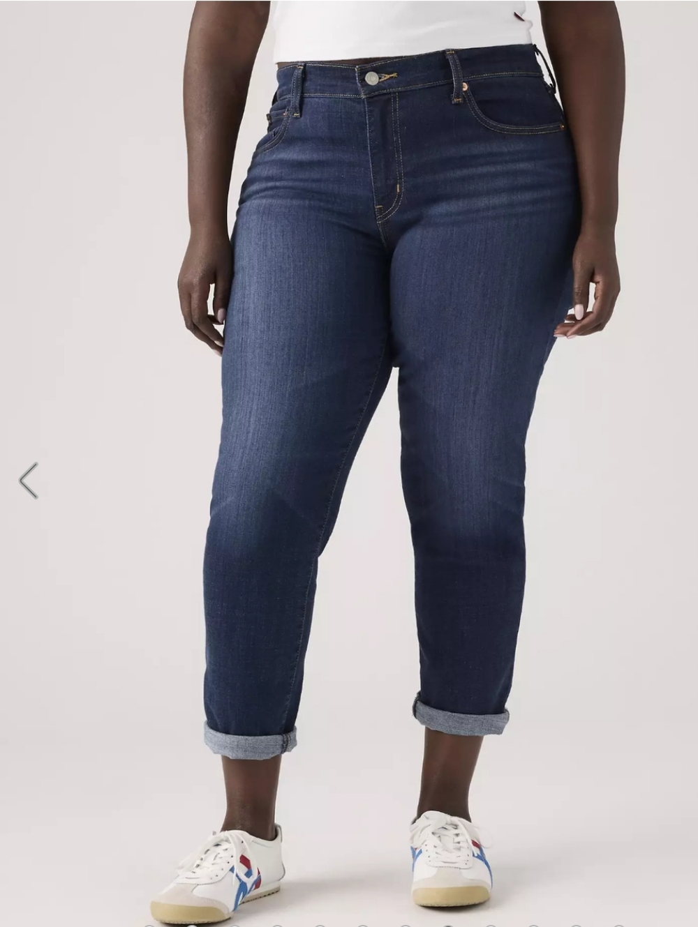 Levi's Cobalt Mid-Rise Boyfriend Jeans